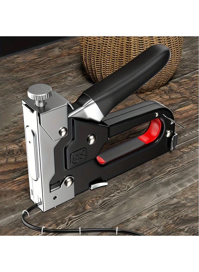 Black Heavy Duty Staple Gun Manual 4 in 1 with Remover and 800 Staples - Image 4