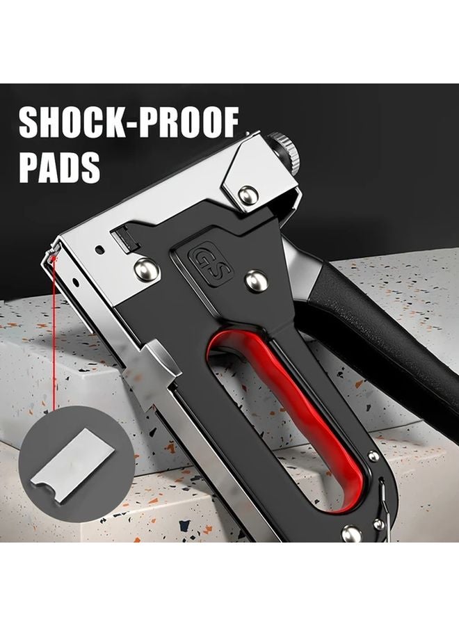 Black Heavy Duty Staple Gun Manual 4 in 1 with Remover and 800 Staples - Image 5