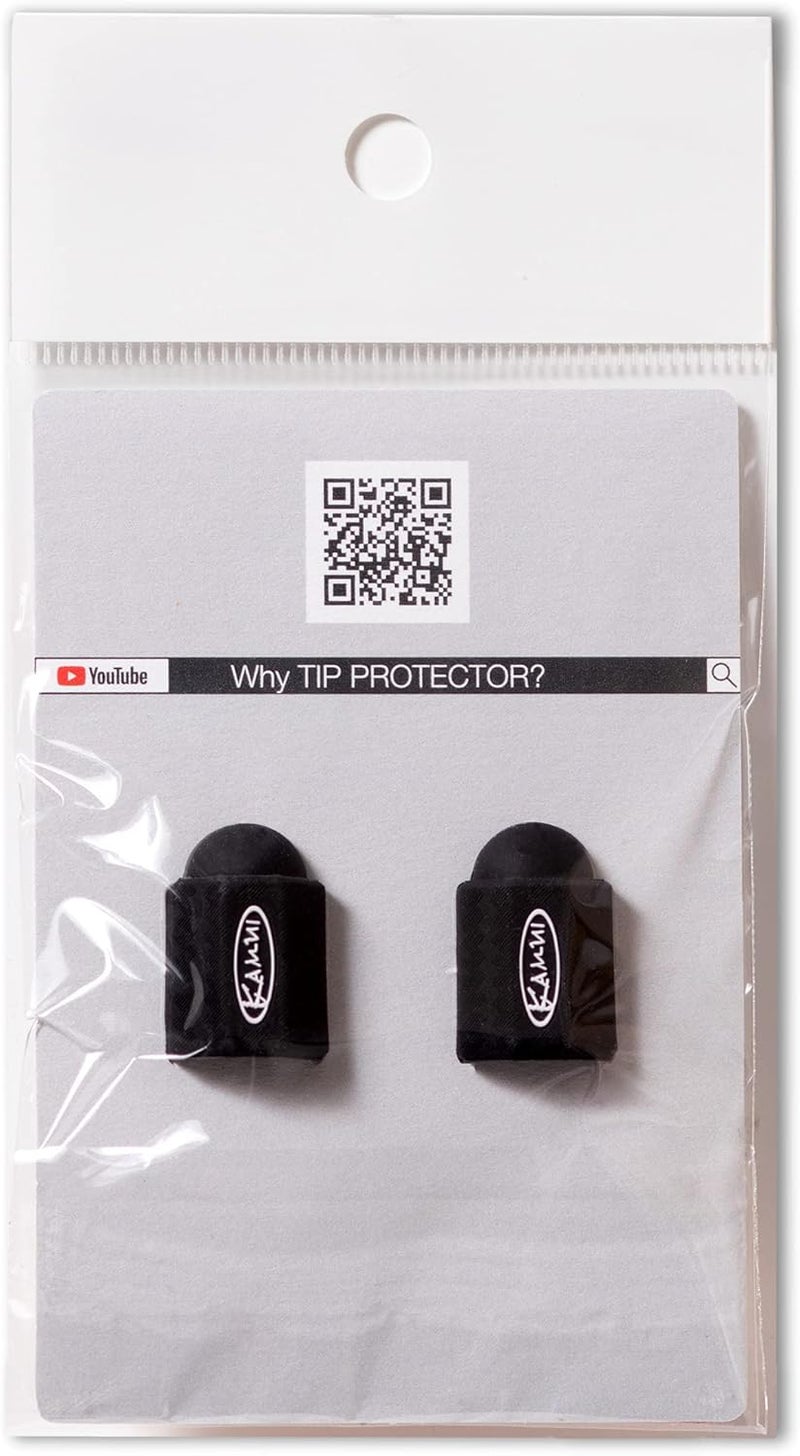 KAMUI Billiard Cue Tip Protector 2-Pack Leather Burnisher (Black) - Image 2