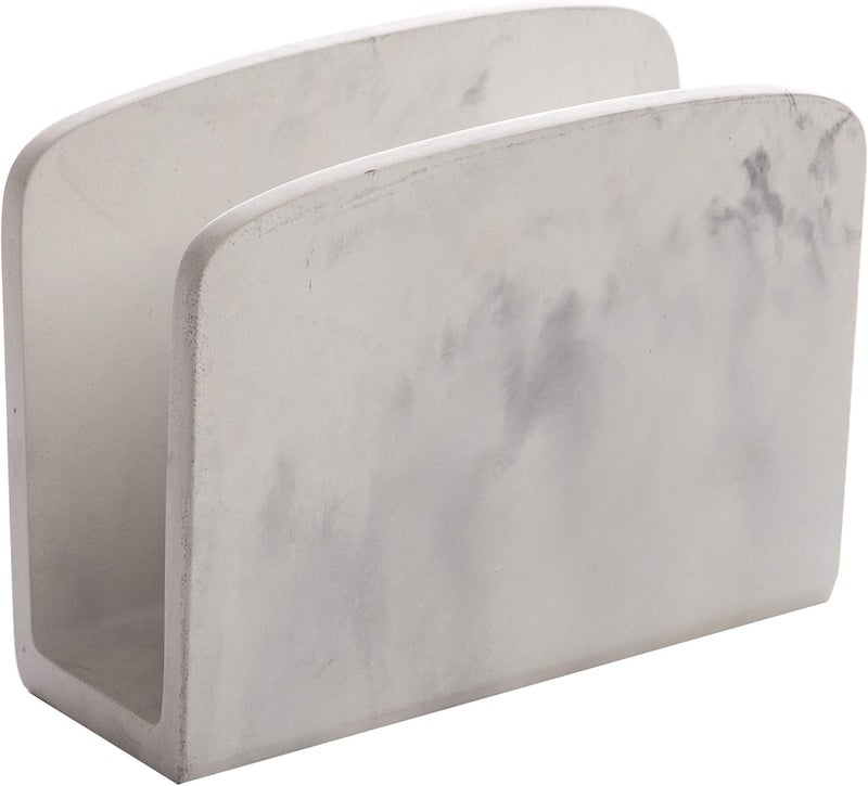 Napkin Holder - Matte Marble Napkin Dispenser for Dinner Table | Black Kitchen Accessory
