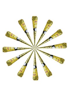 Golecha Golcha Black Color Henna Cone for Long-Lasting Color,  Temporary Tattoo & Body Art Cone, 42g (12Pcs)  - Image 2