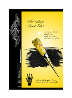 Golecha Golcha Black Color Henna Cone for Long-Lasting Color,  Temporary Tattoo & Body Art Cone, 42g (12Pcs)  - Image 5