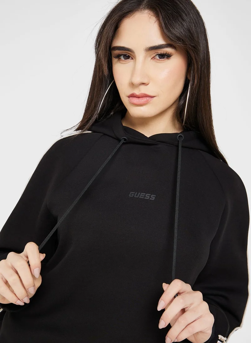 GUESS Logo Drawstring Hoodie