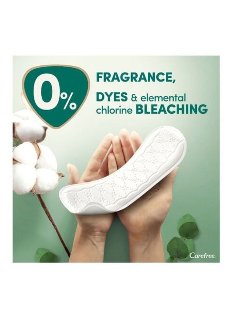 Carefree Organic Cotton Long Unscented 24 Liners White  - Image 5