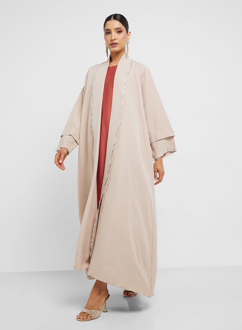 hayas closet V-Neck Flared Sleeve Abaya  - Image 5