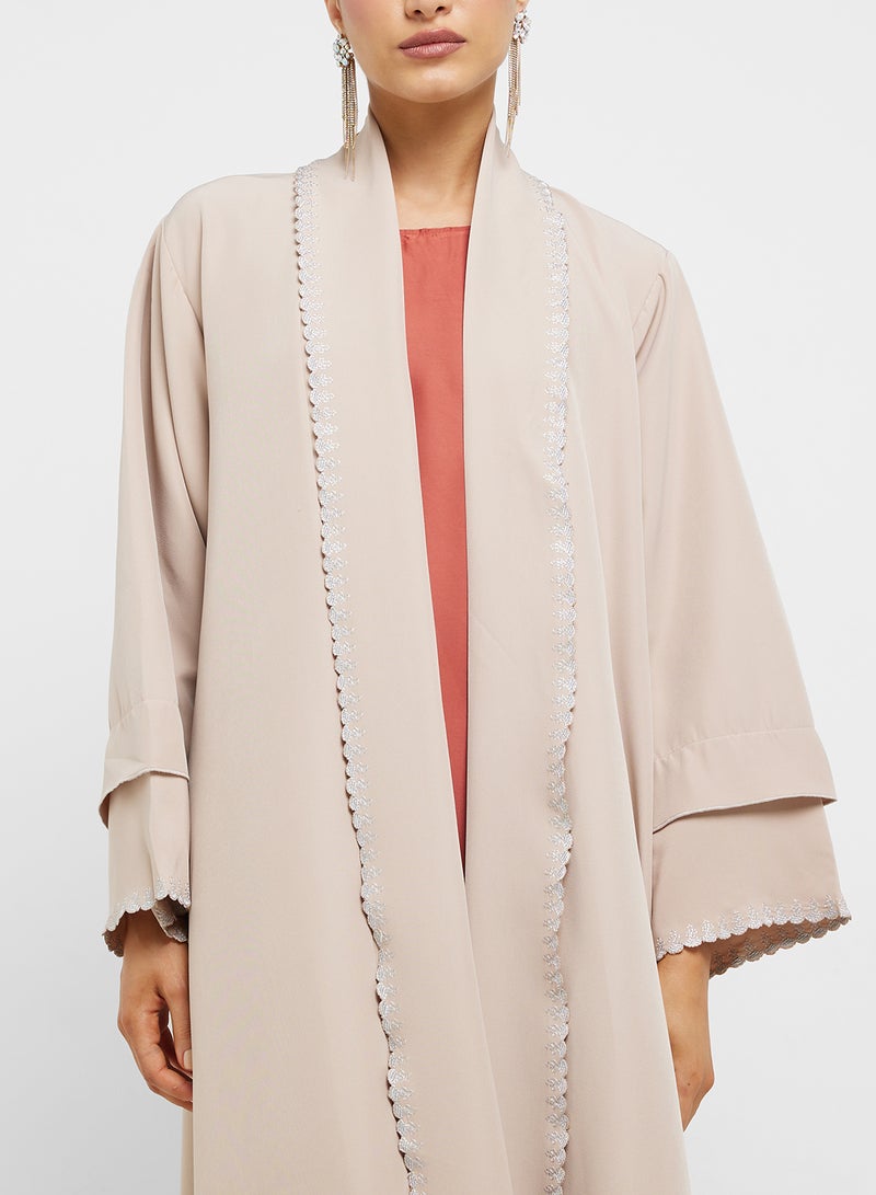 hayas closet V-Neck Flared Sleeve Abaya  - Image 3