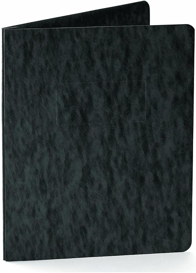 Oxford Pressboard Report Covers w/Scored Side Hinge, Black, Letter Size, 5 per Pack, (99406)