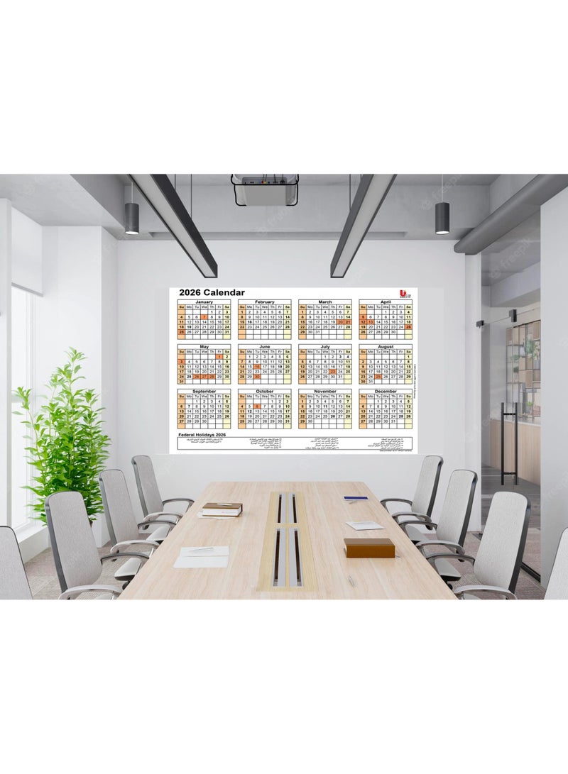 UP TO DATE 2026 YEAR PLANNER FOR WALL CAN WRITE ON IT - Image 5