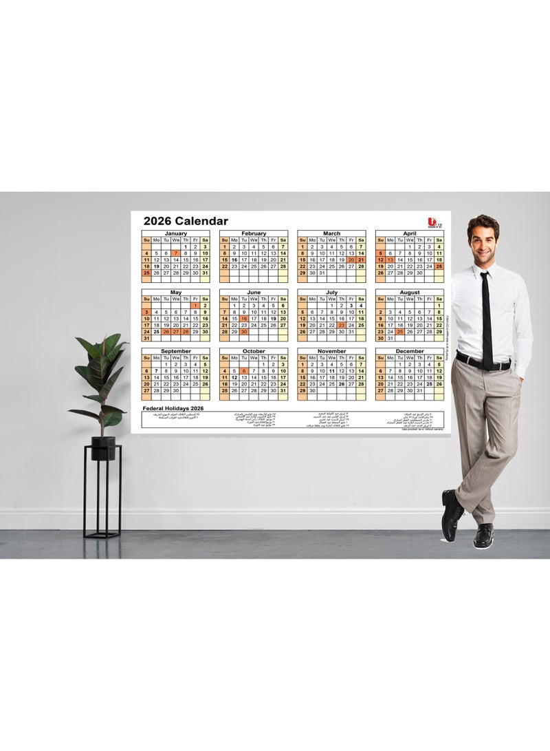 UP TO DATE 2026 YEAR PLANNER FOR WALL CAN WRITE ON IT - Image 3