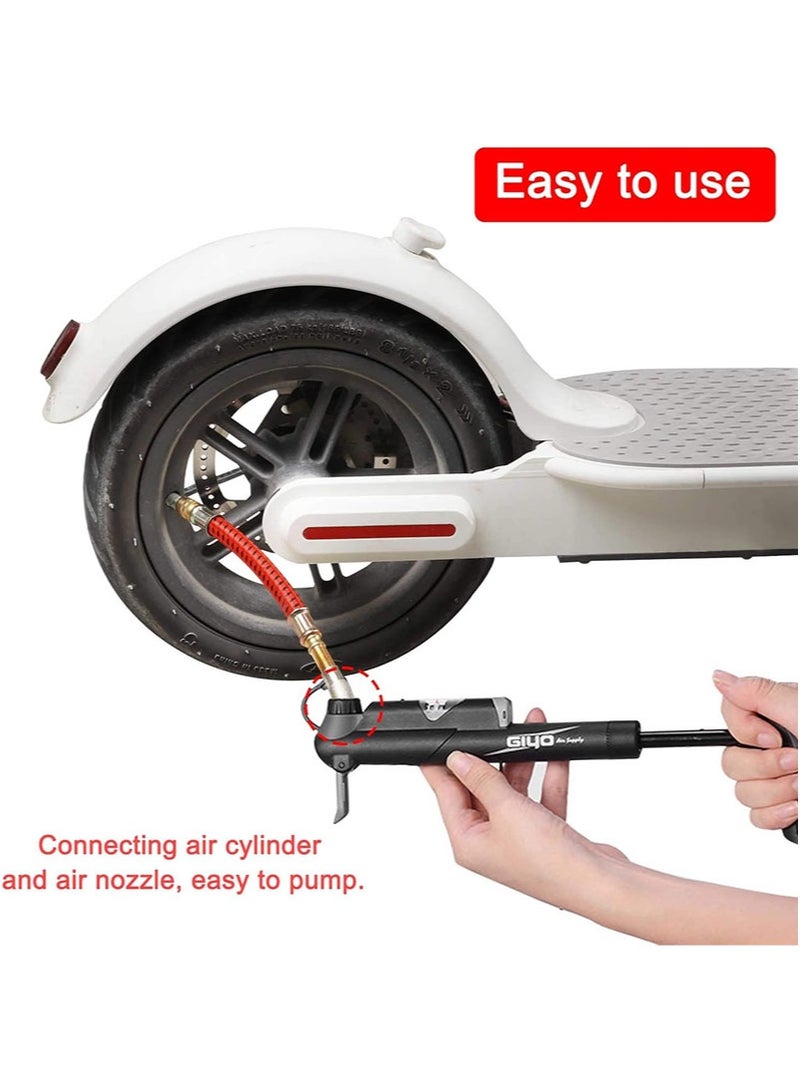 Apustim Air Pump Extension Hose With 4 Valve Caps To Lengthen The Inflation Tube，This Air Valve Hose Is Suitable For m365 Electric Scooters，As Well As For Extending The Tire Valves Of Bicycles And Motorcycles - Image 4