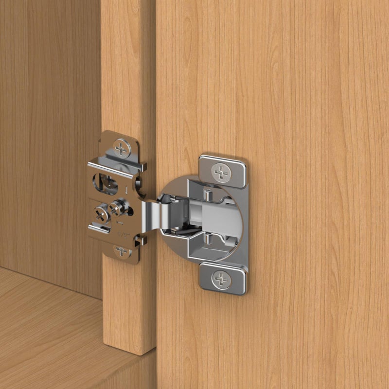Chibery 10 Pack 12 Overlay 3D Soft Close Concealed Hinge Face Frame Door Small Angle Slow Close Self Closing Hidden Satin Nickel 105 Concealed Stainless Steel Hinges for Kitchen Cabinet Door