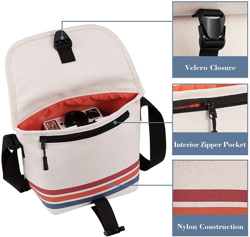 Fintie Crossbody Camera Bag Compatible with Polaroid Now+ Generation 3rd/2nd/1st I-Type, Polaroid Flip, OneStep 2 VF, I-2 Instant Film Camera Travel Sling Case with Adjustable Strap - Image 2