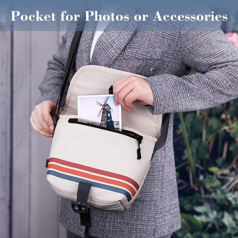 Fintie Crossbody Camera Bag Compatible with Polaroid Now+ Generation 3rd/2nd/1st I-Type, Polaroid Flip, OneStep 2 VF, I-2 Instant Film Camera Travel Sling Case with Adjustable Strap - Image 3