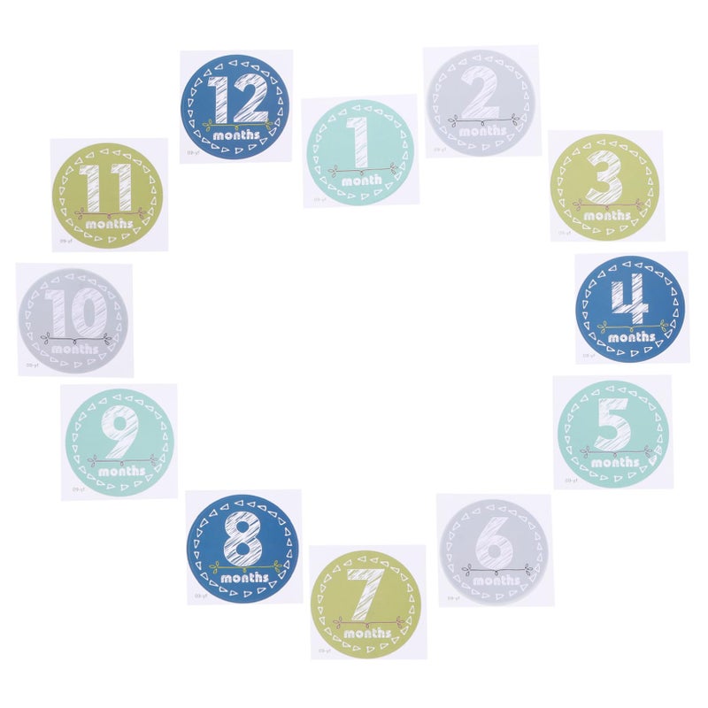 Newborn Monthly Photo Props Stickers Set For Boys Girls First Year Growth Keepsake - Image 2