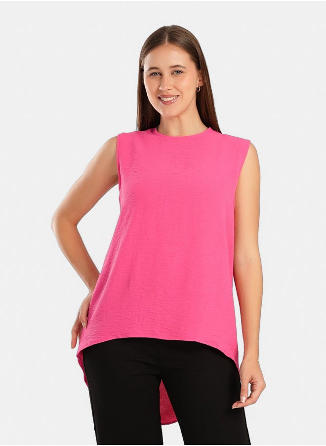 Clue Asymmetrical Sleeveless Blouse  - Image 1