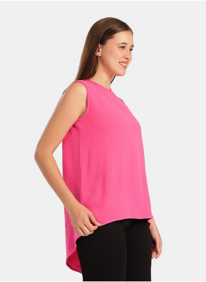 Clue Asymmetrical Sleeveless Blouse  - Image 2