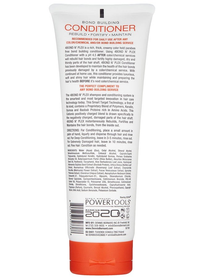 POWERTOOLS - 4Bond Bond Building Conditioner ; Restore Damaged Hair ; Contains Advanced Polymers Keratin Baobab & Quinoa Proteins (8 Fl Oz) - Image 1