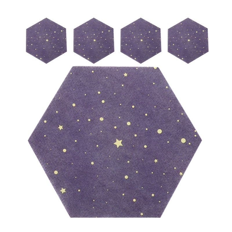 5Pcs Announcement Felt Boards Reminder Bulletin Mats Hexagon Bulletin Felt Boards for Wall - Image 3