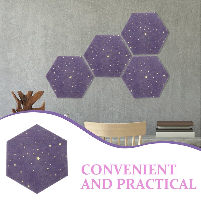 5Pcs Announcement Felt Boards Reminder Bulletin Mats Hexagon Bulletin Felt Boards for Wall - Image 2