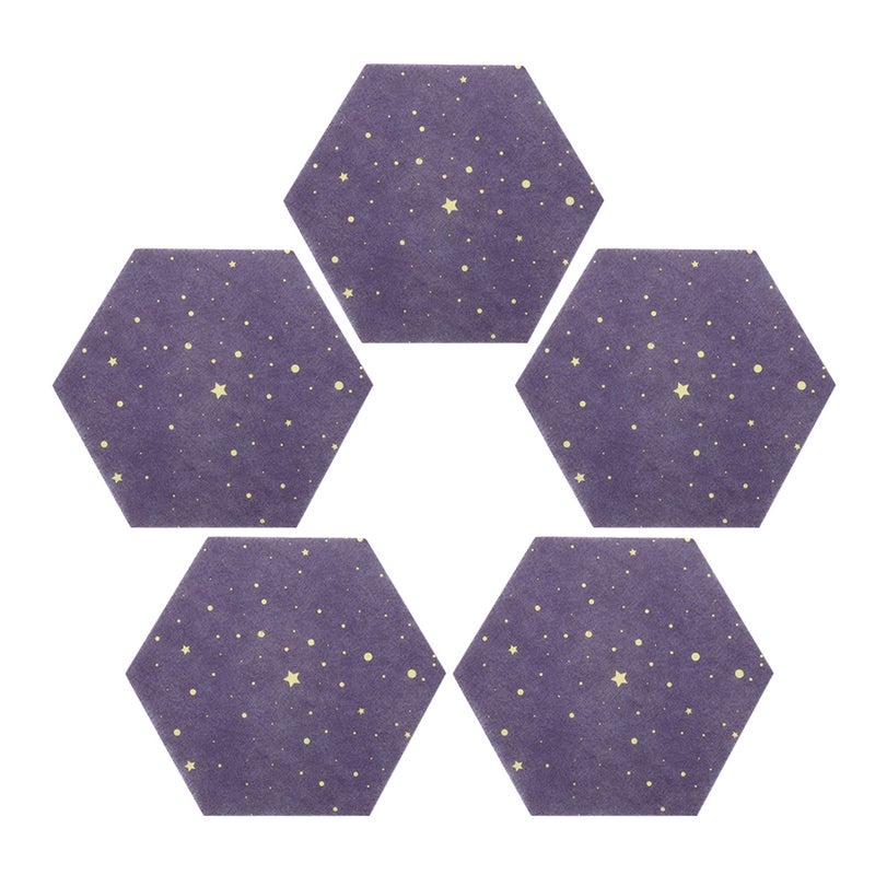 5Pcs Announcement Felt Boards Reminder Bulletin Mats Hexagon Bulletin Felt Boards for Wall - Image 1