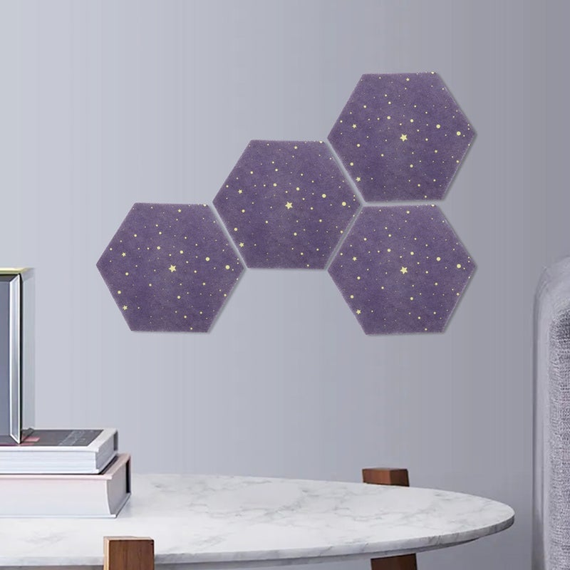 5Pcs Announcement Felt Boards Reminder Bulletin Mats Hexagon Bulletin Felt Boards for Wall - Image 4