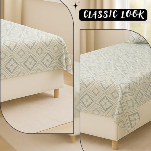 BSB HOME Flat Bedsheet for Single Bed with 1 Pillow Cover | Soft Touch Cotton | Comfortable & Durable | Size 90 x 60 Inch | Elegant Printed Bedding Set for Daily Use, Color - Grey and White - Image 4