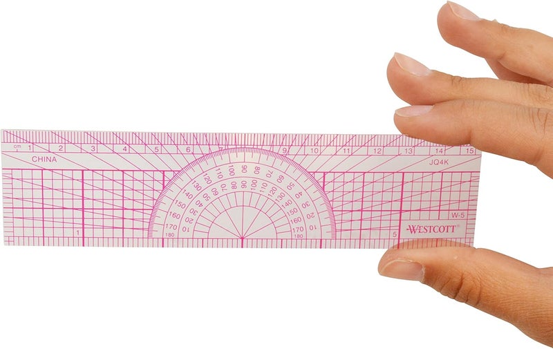 Westcott Westcott Protractor Ruler 6 15cm Transparent W5 - Image 2