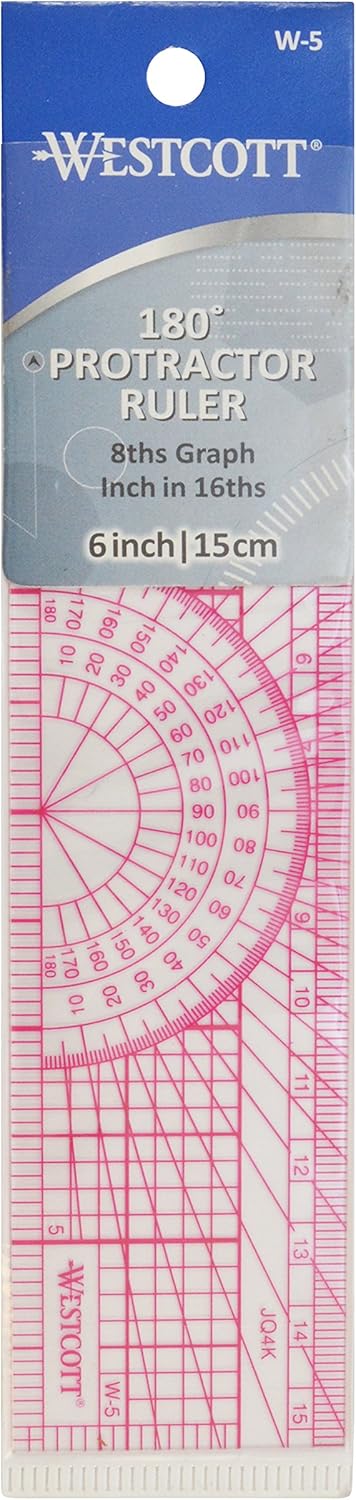 Westcott Westcott Protractor Ruler 6 15cm Transparent W5 - Image 3