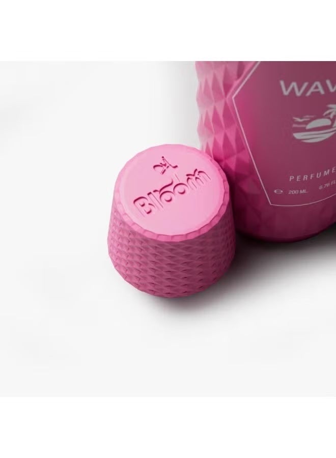 BLOOM Island Perfume 200ml from Bloom Waves perfume from the summer collection is a refreshing scent that weaves between the softness of powder and the warmth of sandalwood and patchouli, to leave a calm and elegant effect that lasts. - Image 3