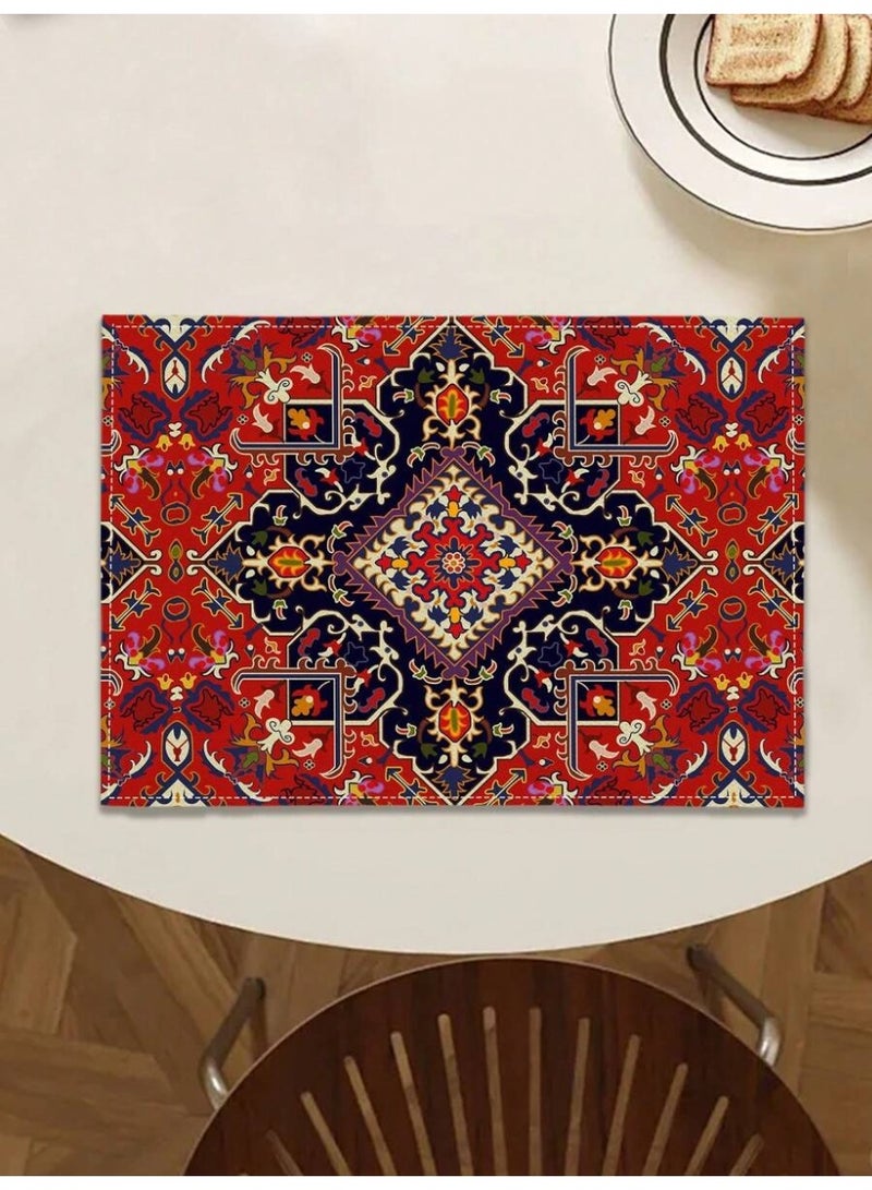 Ramadan Decorations Table Placemats with Oriental Traditional Pattern Dining Table Mats Set of 4 Pieces Size 30×45 cm - Image 3