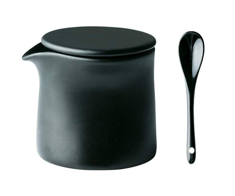123Arts 123Arts Multi Ceramics Sugar Bowl Seasoning Pot Storage Cream Jar with Lid And Spoon5oz 