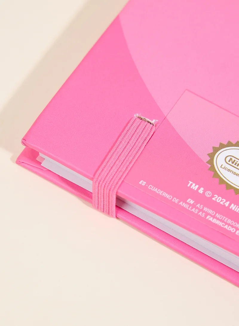 Pyramid Pink Spiral Notebook Elastic Closure