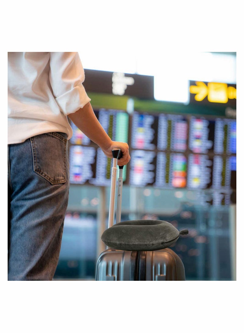 SOLARAE Travel Pillow Airplane Neck Pillow for Traveling 100% Pure Memory Foam U Shaped Neck Pillow Washable Super Lightweight Portable Headrest Great for Airplane Chair Car Home Office - Image 5