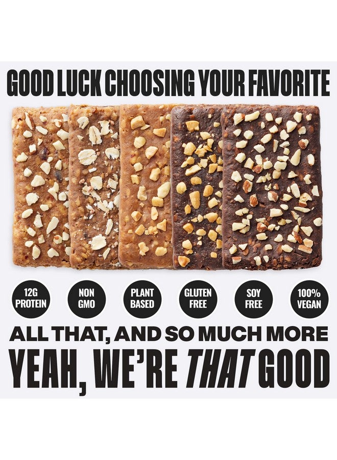The GFB Variety Pack Protein Bars - Gluten Free, Plant Based, Non GMO, Sustainably Made - Ridiculously Tasty, Healthy, Vegan, Nutrition Snack Protein Bars, 2.05 oz (10 Count) - Image 2