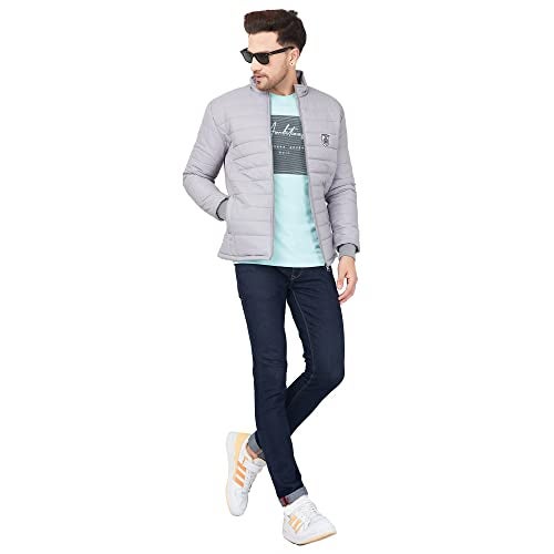 Ben Martin Men's Nylon Full Sleeve Bomber Jacket, Grey 2Xl - Standard Length - Image 5