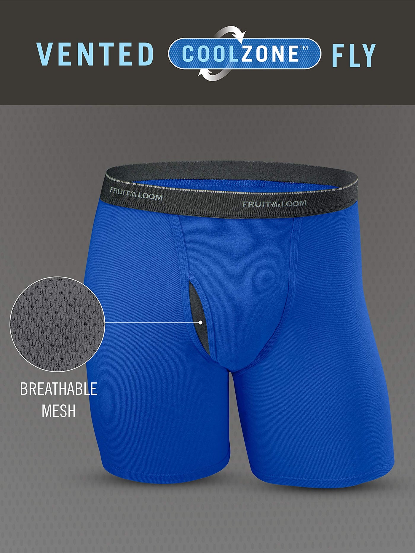 Fruit Of The Loom Men's Coolzone Boxer Briefs – XXX-Large, Assorted Colors, New With Tags