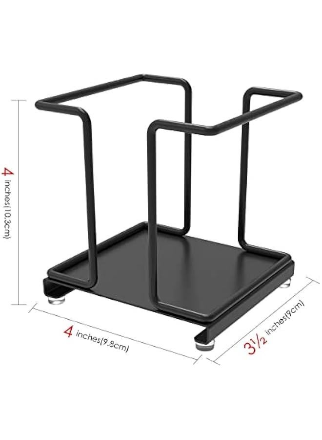 Arabest Metal Bathroom Cup Dispenser, Disposable Paper Bathroom Cup Holder, Countertop Cup Storage Organizer for Home Office (Black) - Image 3