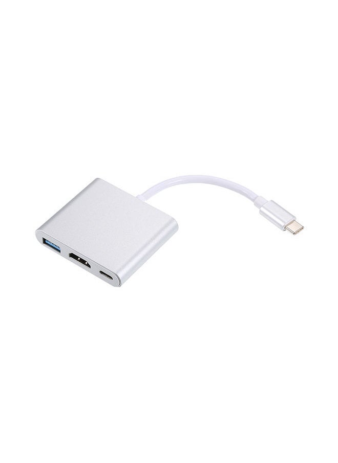 نيبمينينت - موزع مركزي USB متعدد المنافذ لكابلات التوصيل فضي - Image 1