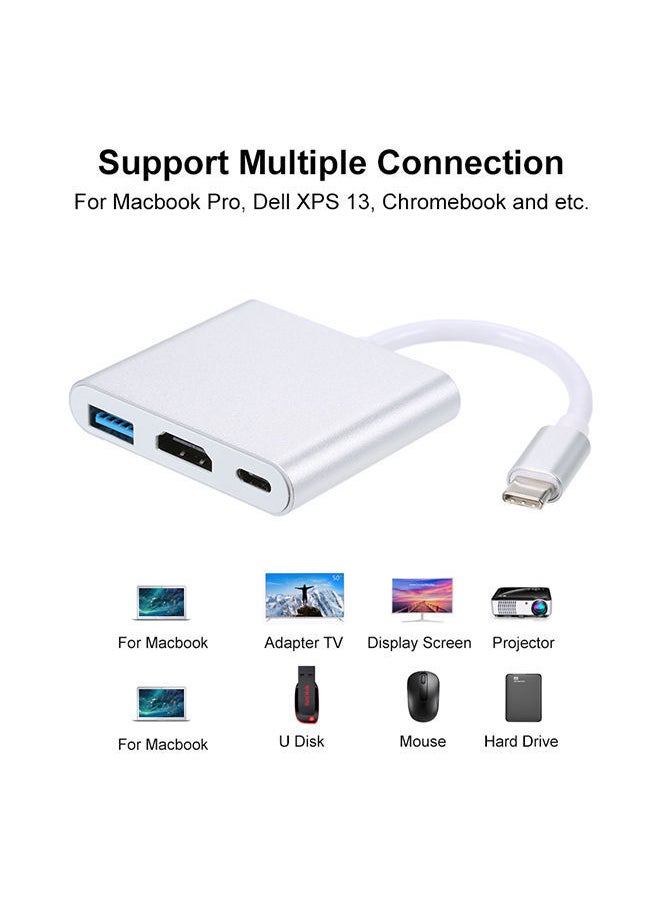 نيبمينينت - موزع مركزي USB متعدد المنافذ لكابلات التوصيل فضي - Image 1