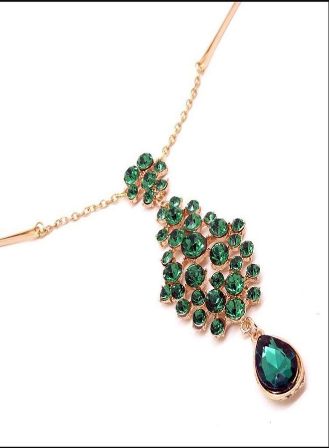 Chargances Fashion Women Halloween Forehead Jewelry Turquoise Teardrop Forehead Chain Hair Pin Forehead Headpiece for Weeding Festival Halloween Prom Delicate Chain Jewelry for Women and Girls - Image 4