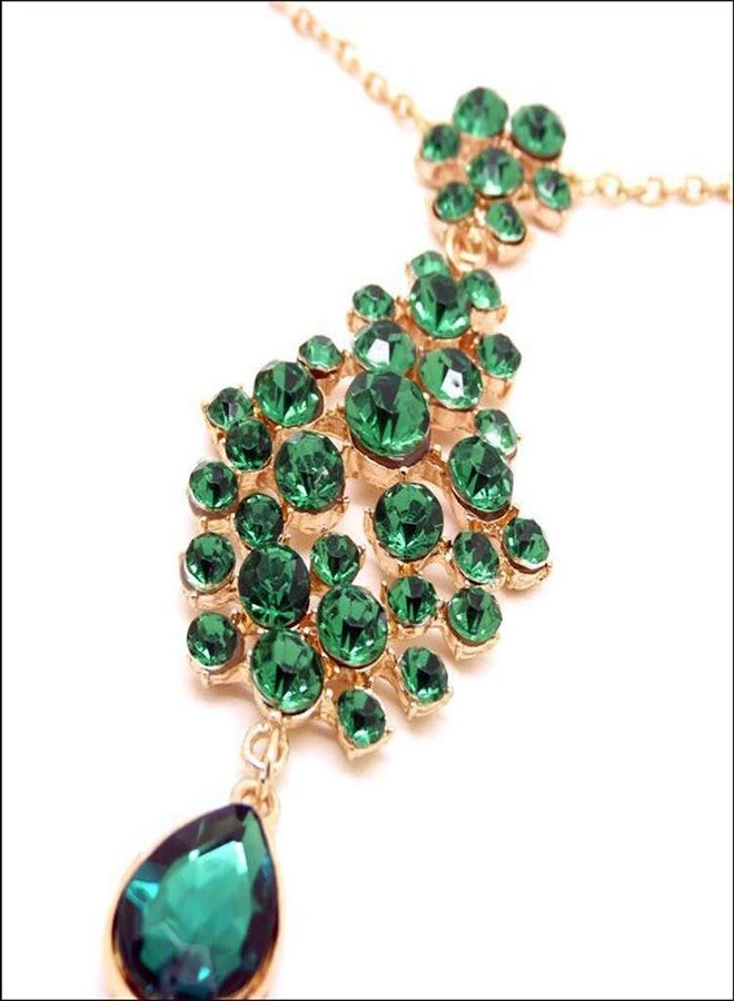 Chargances Fashion Women Halloween Forehead Jewelry Turquoise Teardrop Forehead Chain Hair Pin Forehead Headpiece for Weeding Festival Halloween Prom Delicate Chain Jewelry for Women and Girls - Image 5