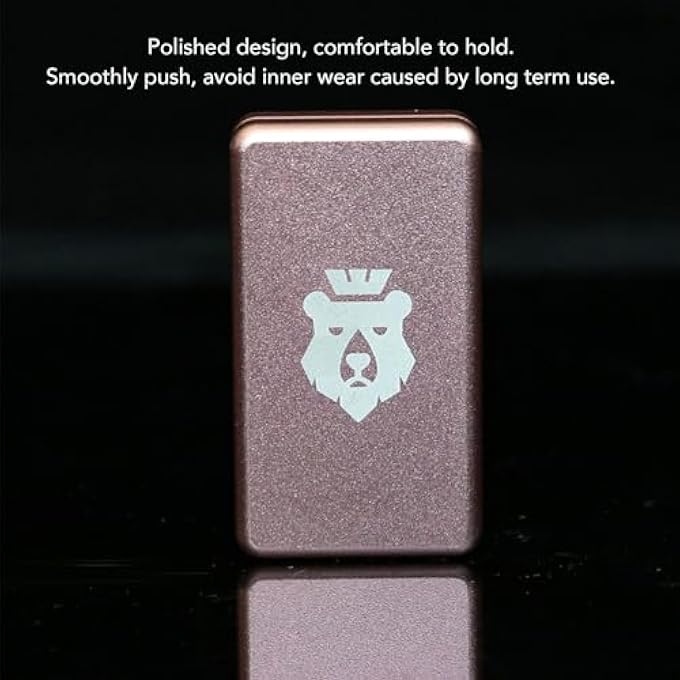 POENVFPO Push Card Slider Toy, Aluminum Alloy Push Card Slider Toy Stress Anxiety Relief Fidget Compact Pocket Size for ADD ADHD Autism for Adults (Pink) - Image 4