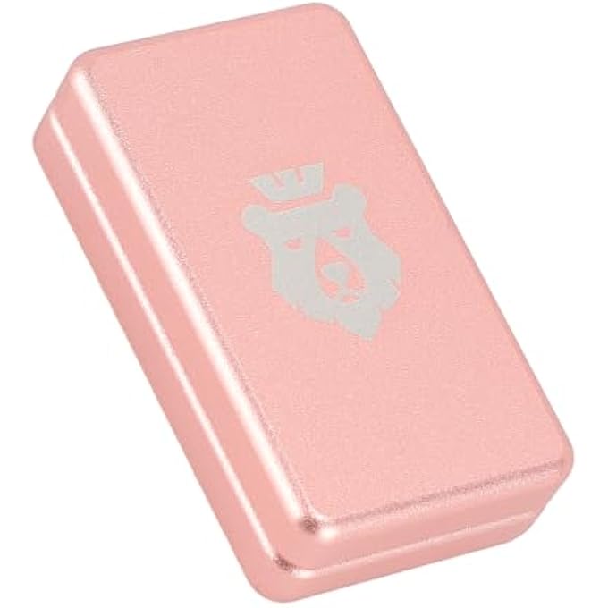 POENVFPO Push Card Slider Toy, Aluminum Alloy Push Card Slider Toy Stress Anxiety Relief Fidget Compact Pocket Size for ADD ADHD Autism for Adults (Pink) - Image 1