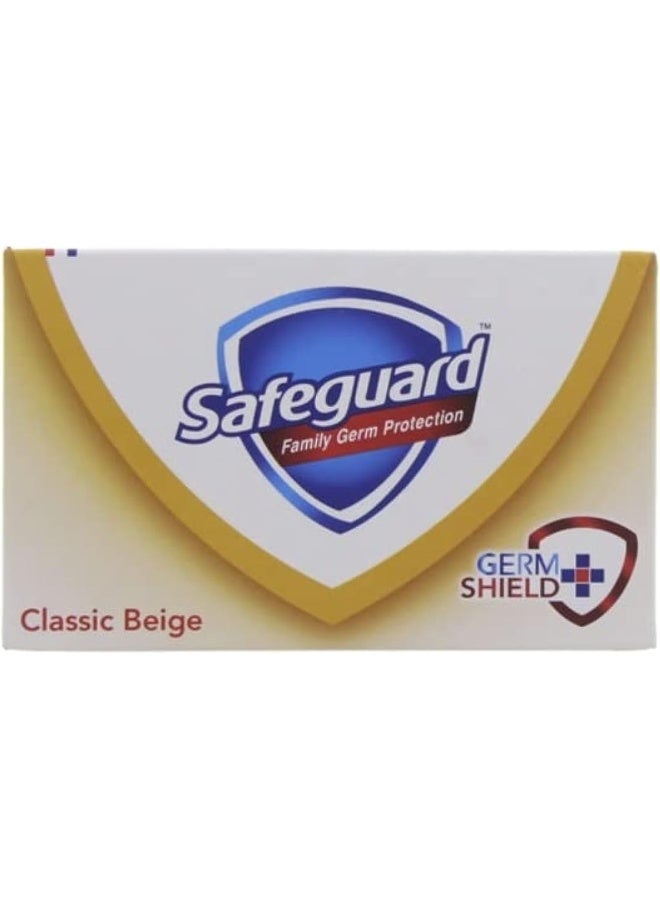 Safeguard Bar Family Germ Protection Classic Beige - For Handwash & Shower - Infinity Shield - Defends Against Germs - 130 g - Image 1