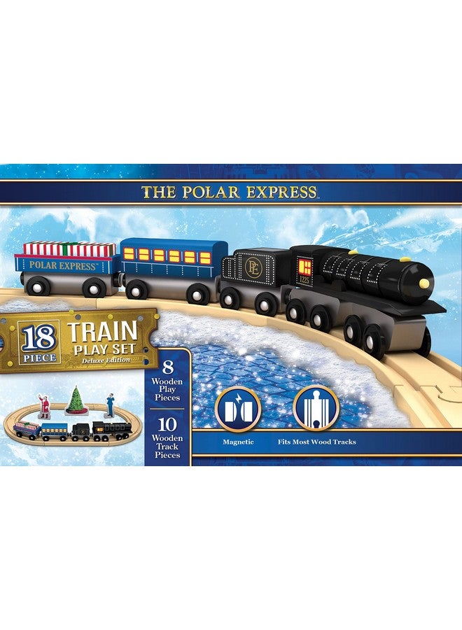 MasterPieces Wood Train Sets The Polar Express 18 Piece Train Set Officially Licensed Toddler & Kids Toy  - Image 2