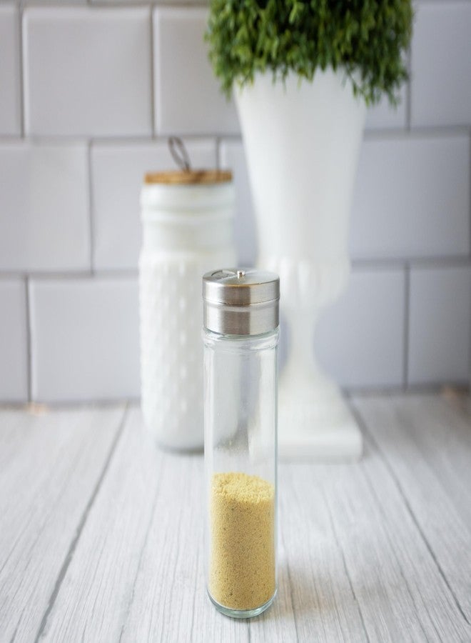 فور رن برطمان توابل زجاجي من فوكس رن مع غطاء هزاز من الفولاذ المقاوم للصدأ، سعة 4 أونصات، هزاز توابل شفاف - Image 4