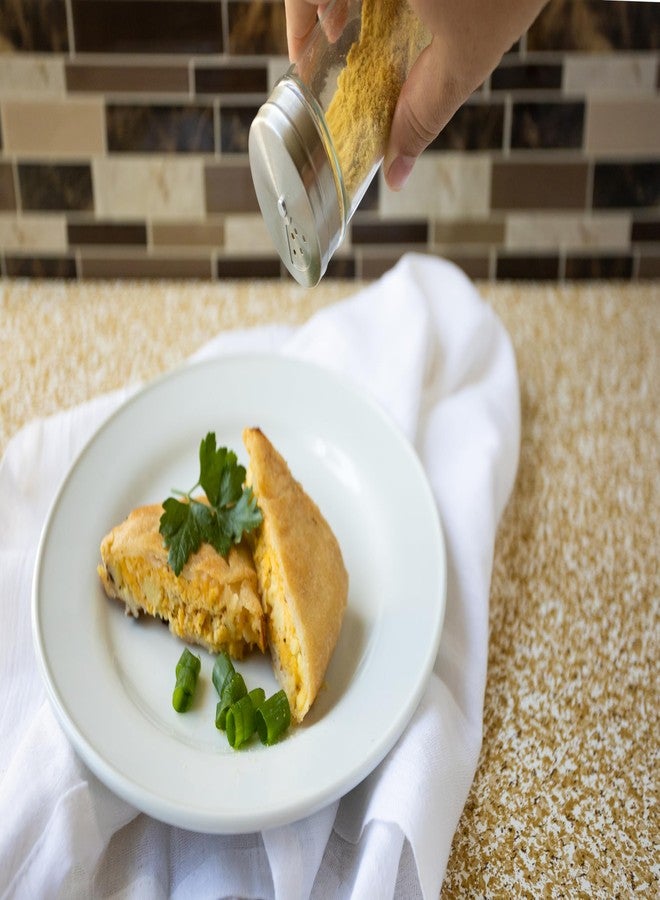 فور رن برطمان توابل زجاجي من فوكس رن مع غطاء هزاز من الفولاذ المقاوم للصدأ، سعة 4 أونصات، هزاز توابل شفاف - Image 2