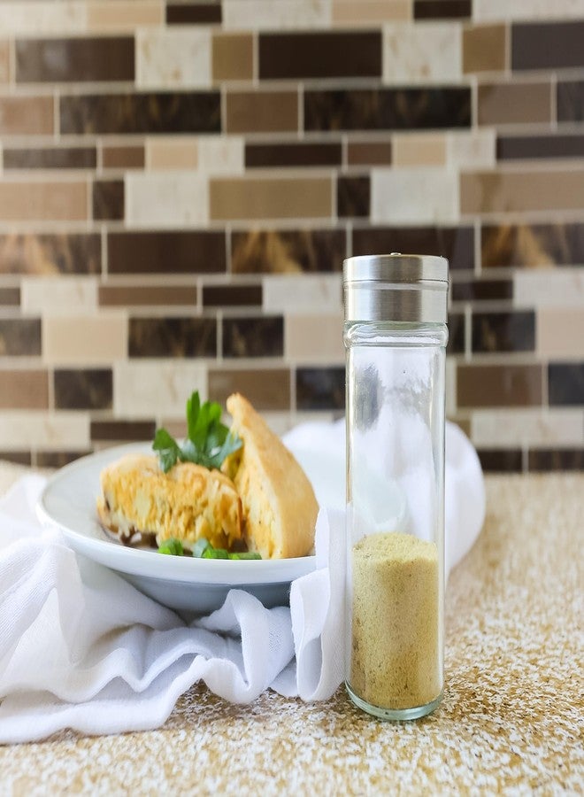 فور رن برطمان توابل زجاجي من فوكس رن مع غطاء هزاز من الفولاذ المقاوم للصدأ، سعة 4 أونصات، هزاز توابل شفاف - Image 3