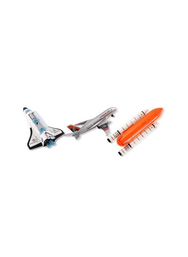 PowerTRC PowerTRC Diecast Space Shuttle Toy for Kids, Rocket Ship Pretend Play Toys, Astronaut Planet Exploration Space Station Play Set Science Toy for Kids Boys Girls Ages 3 4 5 6 7 8 9 Years Old Fun Gift  - Image 2