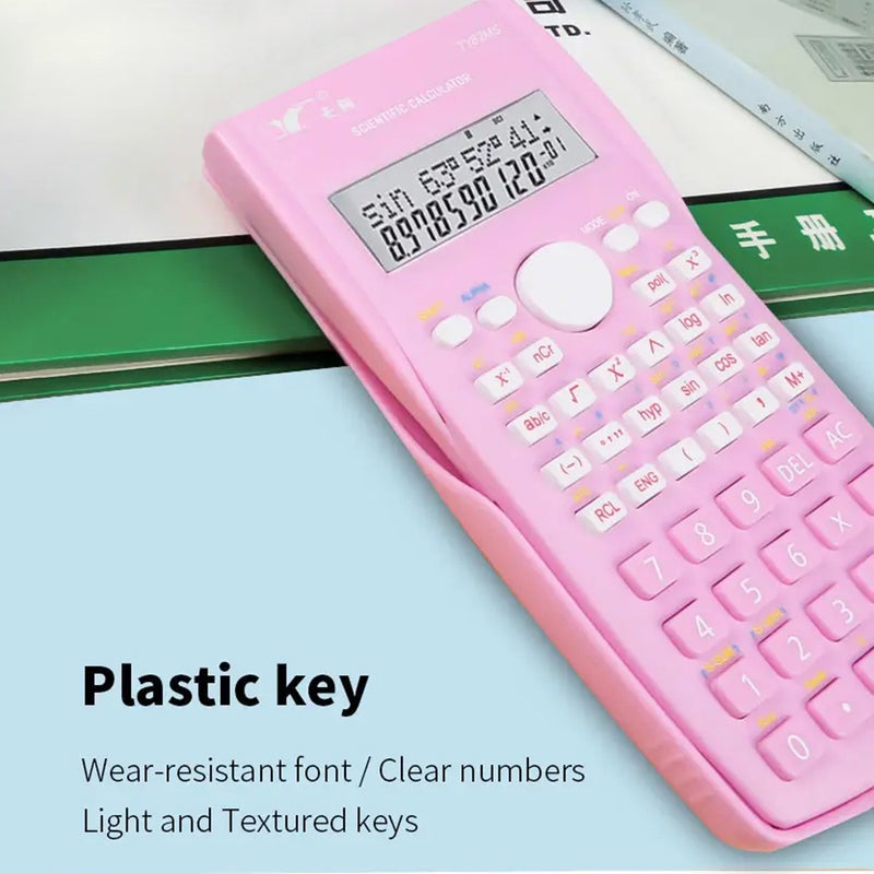Scientific Calculators Math Calculator with 240 Multi-Functional Calculator 2 Lines LCD Display Ideal for Teachers College Students School Office Portable to Carry - Image 2